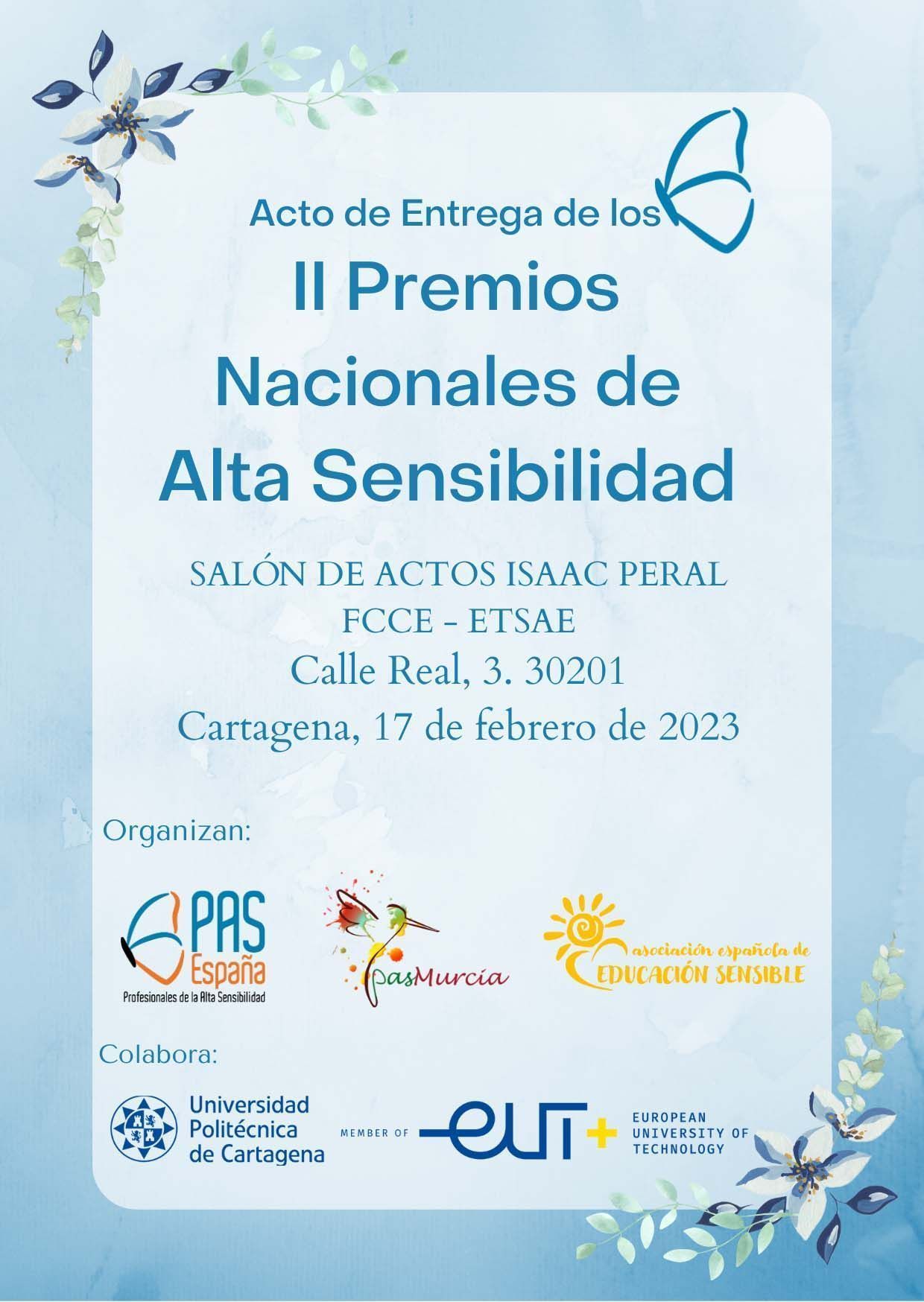 Invitación II Premios Nacionales Alta Sensibilidad